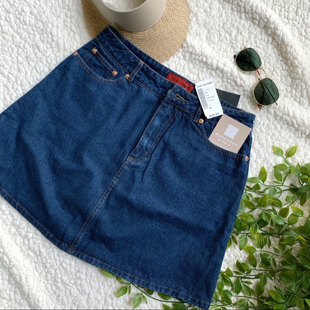 NWT Love Culture denim skirt